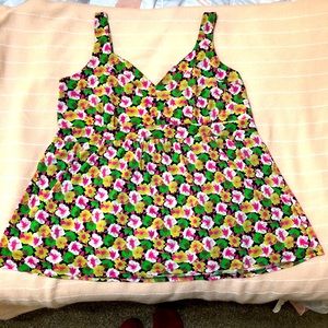 Plus Size Floral Babydoll Tank